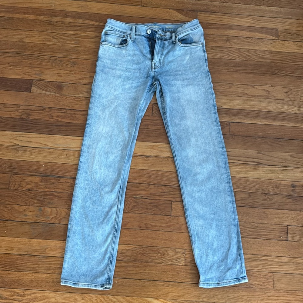 Goodfellow & Co Light-wash Slim Straight Jeans 32x34